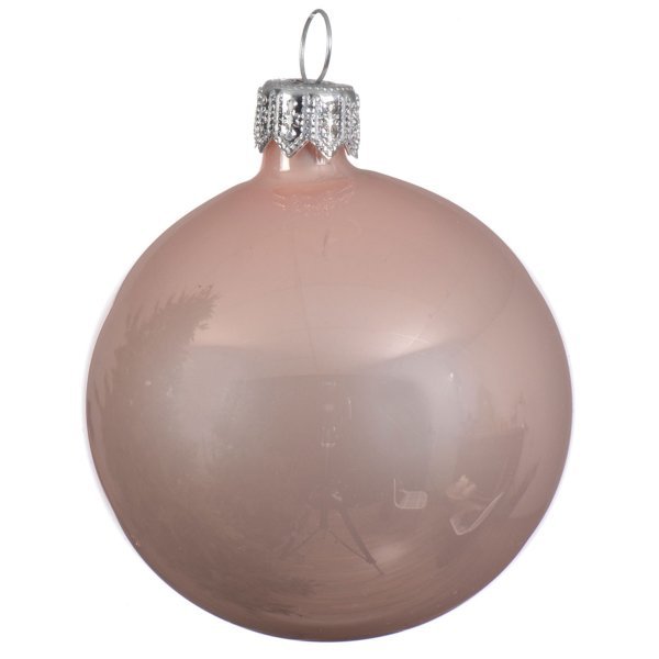 Χριστουγεννιάτικη Γυάλινη Μπάλα Οροφής Ροζ Γυαλιστερή (15cm)